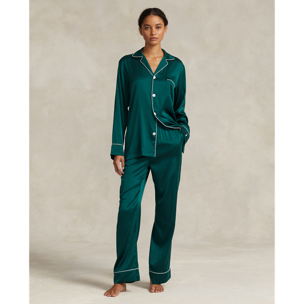 Silk polo pajamas on sale