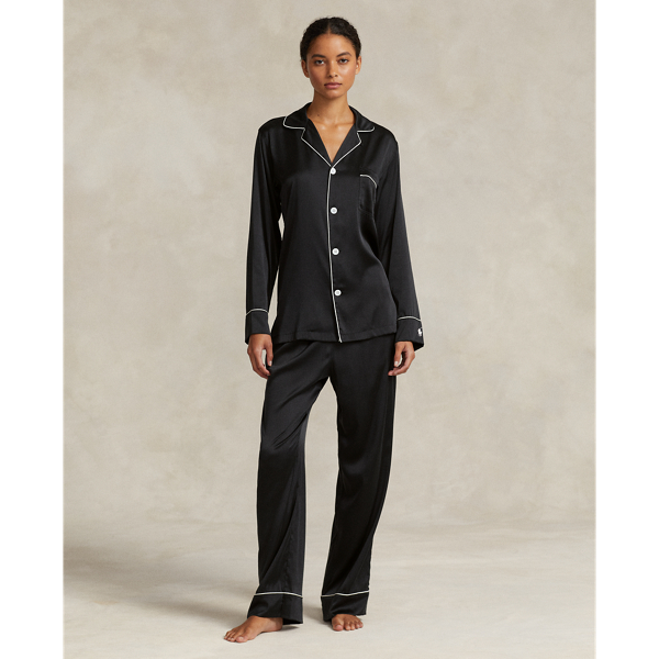 Pyjama-Set aus Seide mit langen &Auml;rmeln Polo Ralph Lauren in Onyx 3