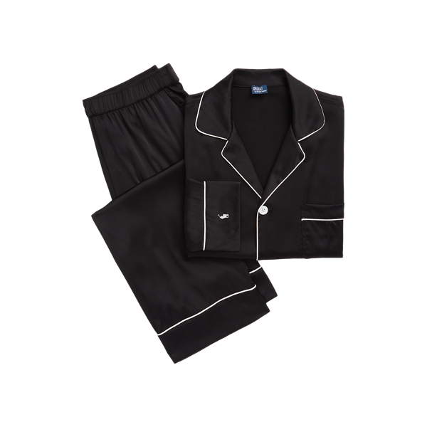 Pyjama-Set aus Seide mit langen &Auml;rmeln Polo Ralph Lauren in Onyx 2