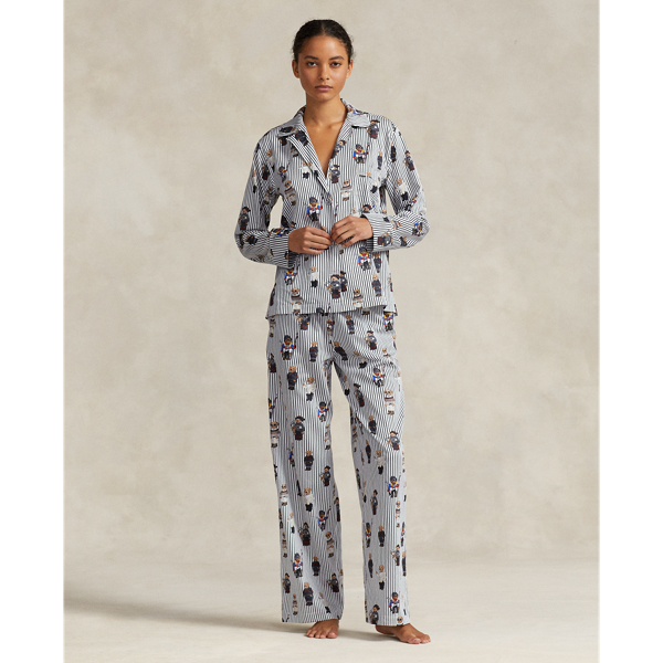 Polo Bear hot by Ralph Lauren Women’s Pajama Set Medium Bear Snowboarding