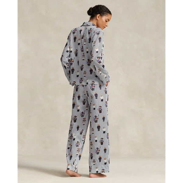 Pyjama Polo Bear en satinette Polo Ralph Lauren en Gris ourson 4