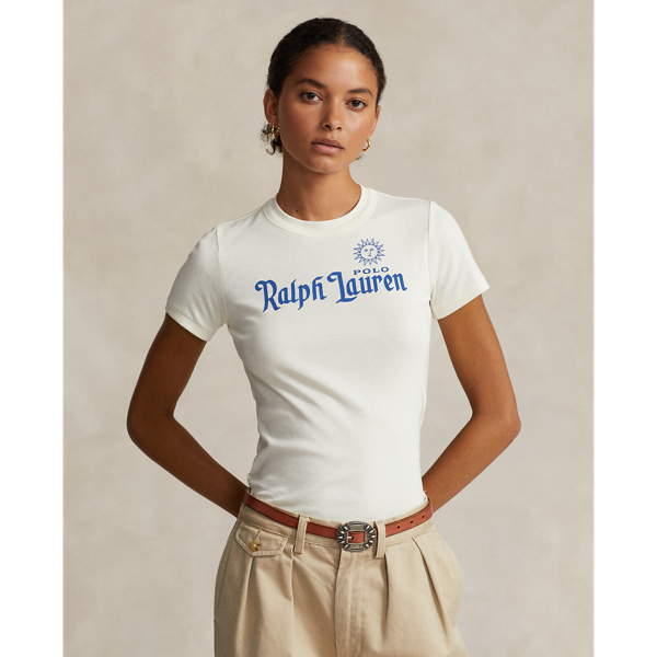 Logo Cotton Jersey T Shirt for Women Ralph Lauren UK