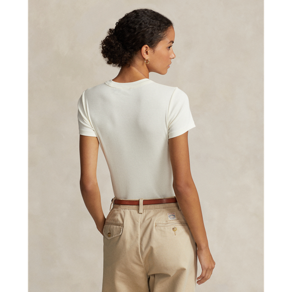 T-Shirt aus Baumwolljersey mit Logo Polo Ralph Lauren in Clubhouse-Creme 5