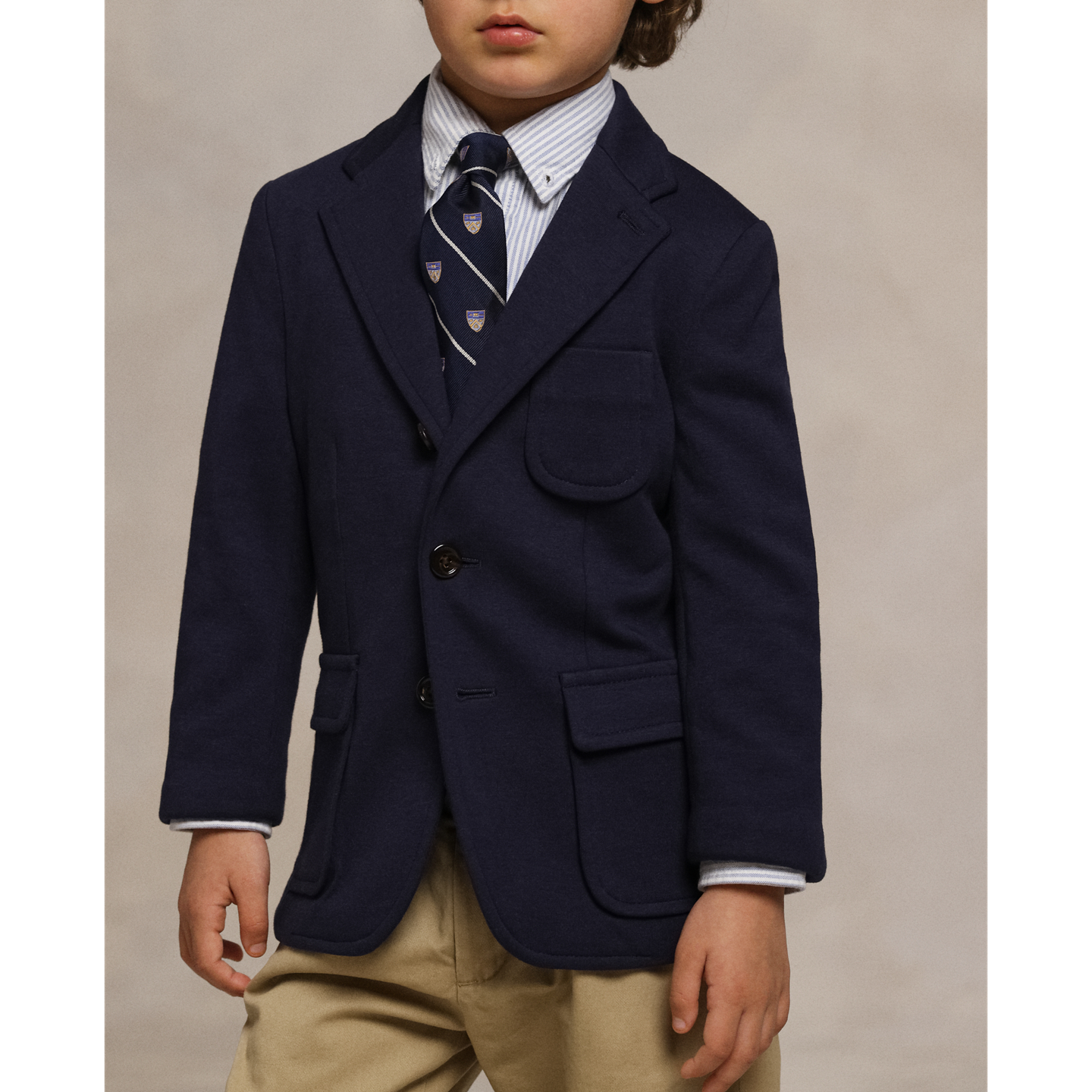 Детский пиджак Ralph Lauren Polo Soft Interlock Sport Coat, цвет: Тёмно-синий — фото 3
