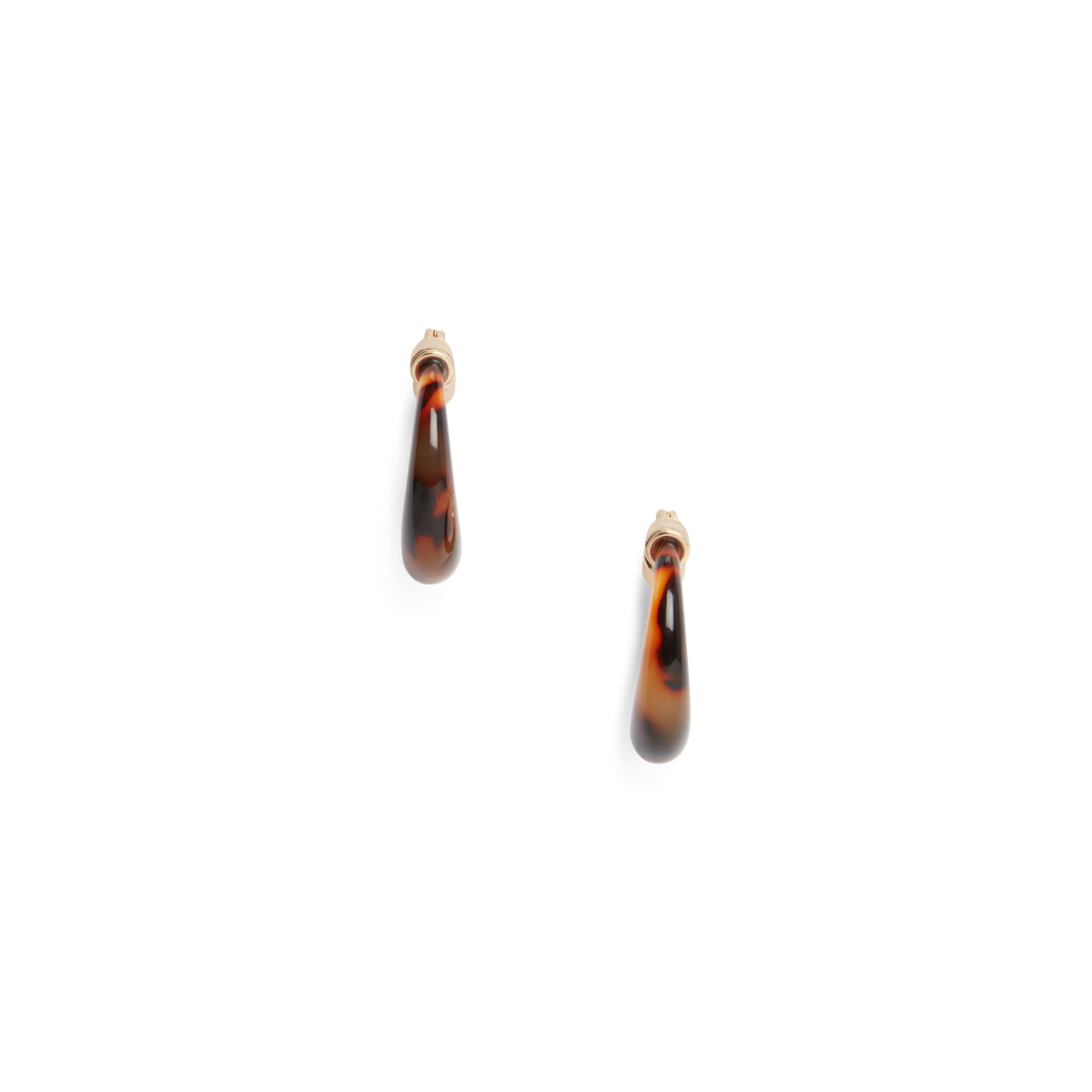 Gold-Tone & Tortoiseshell Hoop Earrings