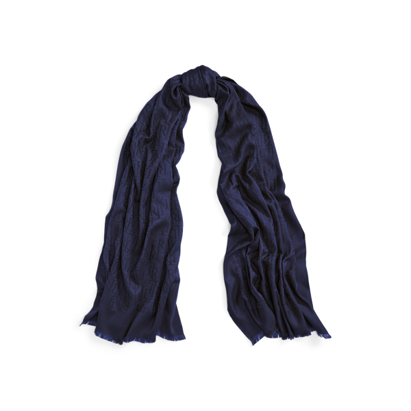 Logo Jacquard Cotton-Blend Wrap Scarf