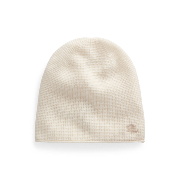 Wafelgebreide wol-kasjmier beanie Lauren in 1