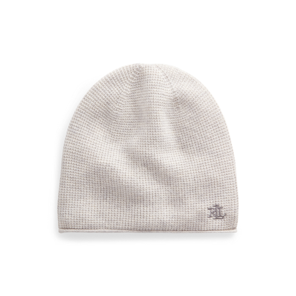 Wool-Cashmere Waffle-Knit Beanie