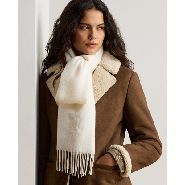 Wool-Cashmere Herringbone Scarf