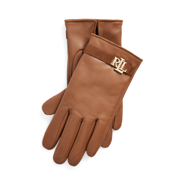 Logo-Trim Sheepskin Tech Gloves