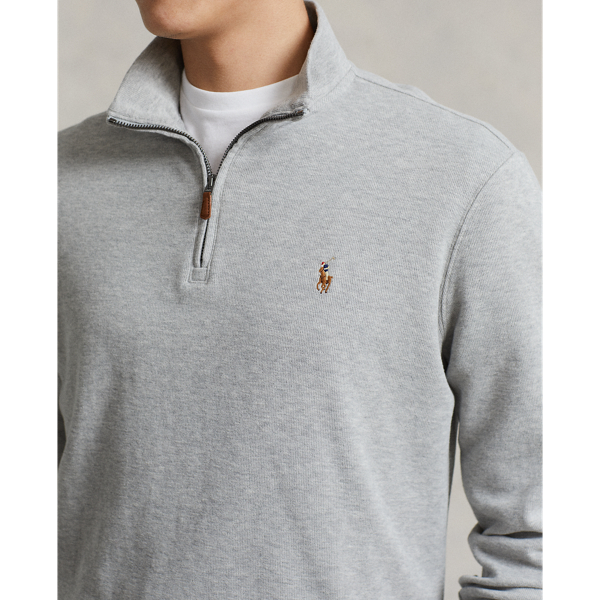 Andover Heather Estate-Rib Quarter-Zip Pullover Polo Ralph Lauren 6