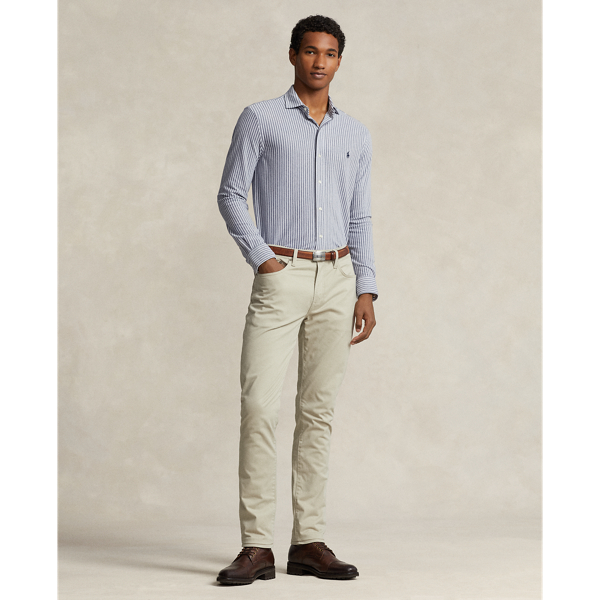 Camisa oxford de punto Custom Fit Polo Ralph Lauren en Azul marino/blanco 4