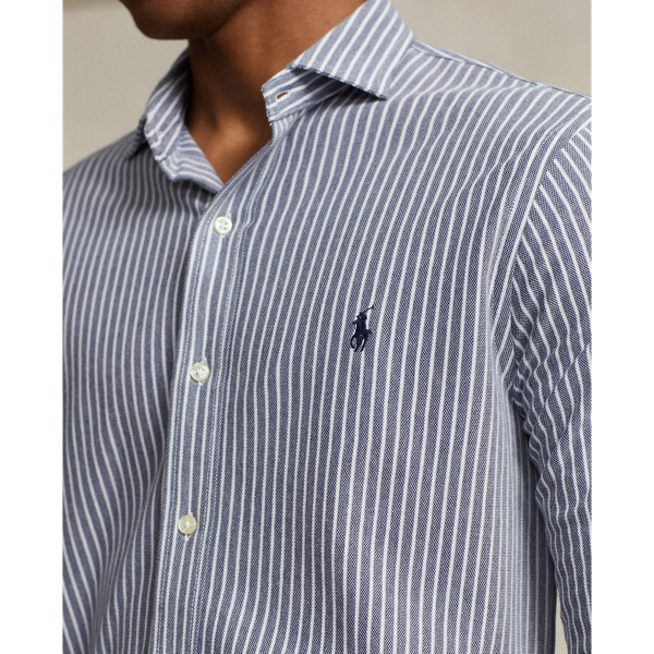 Camisa oxford de punto Custom Fit Polo Ralph Lauren en Azul marino/blanco 6