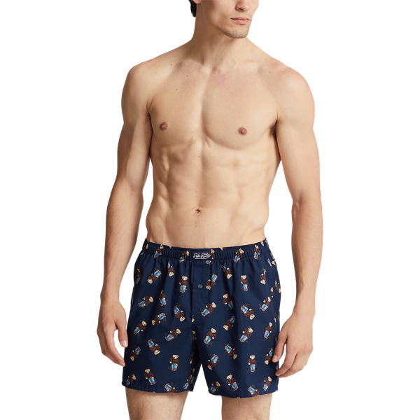 Navy Classic Woven Cotton Polo Bear Boxer Polo Ralph Lauren 2