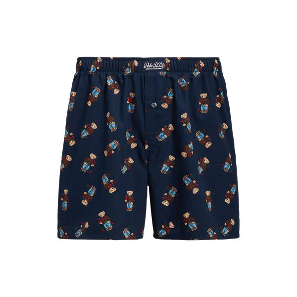 Navy Classic Woven Cotton Polo Bear Boxer Polo Ralph Lauren 1