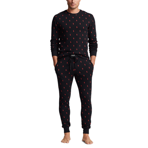 Allover Pony Waffle Knit Sleep Jogger