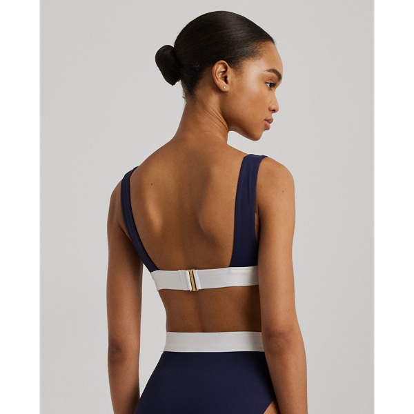 Dark Navy Two-Tone Bikini Top Lauren 4