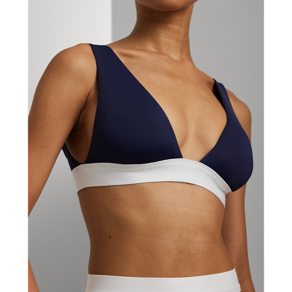 Dark Navy Two-Tone Bikini Top Lauren 5
