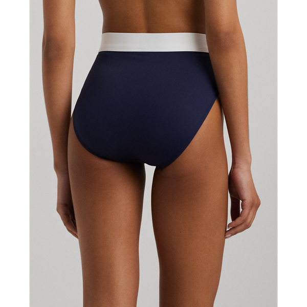 Two Tone High Waisted Bikini Bottom for Women Ralph Lauren UK