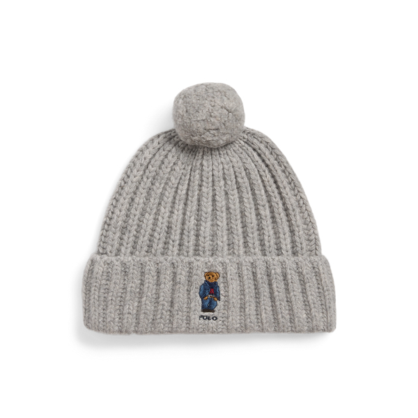 Polo Bear Rib Pom-Pom Beanie