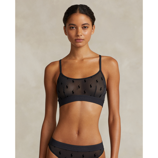 Reggiseno con scollo rotondo e pony