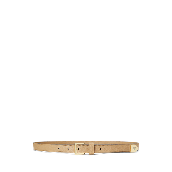 Ceinture fine en cuir chagrin