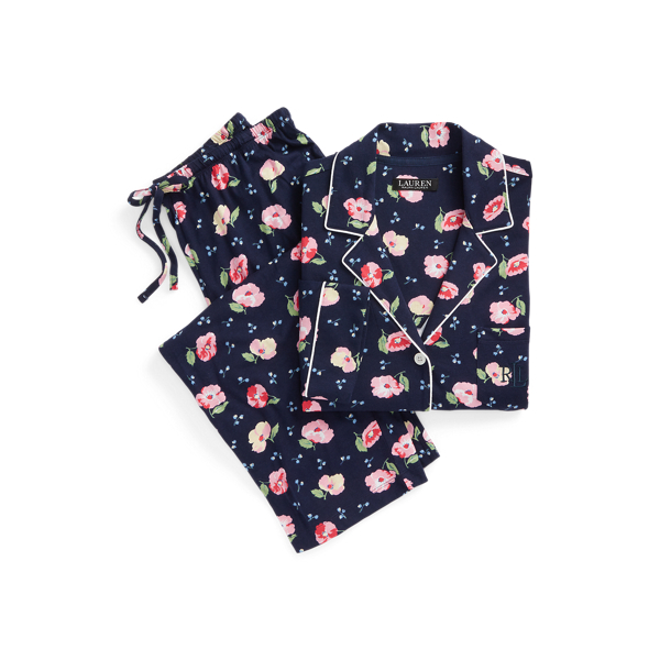 Floral Cotton-Blend Jersey Sleep Set Lauren 1