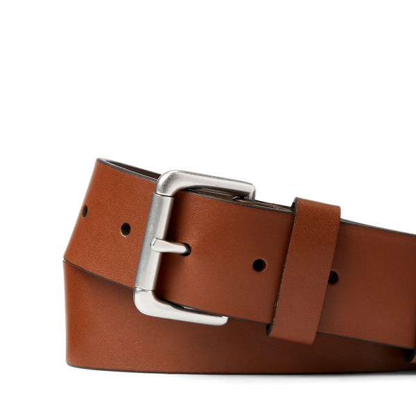 Tan Leather Roller-Buckle Belt Polo Ralph Lauren 2