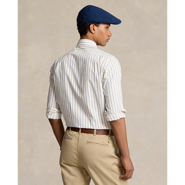 Gestreiftes Classic-Fit Popelinehemd Polo Ralph Lauren in White/Blue Multi 5