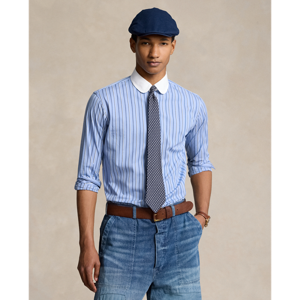 Classic Fit Striped Poplin Shirt