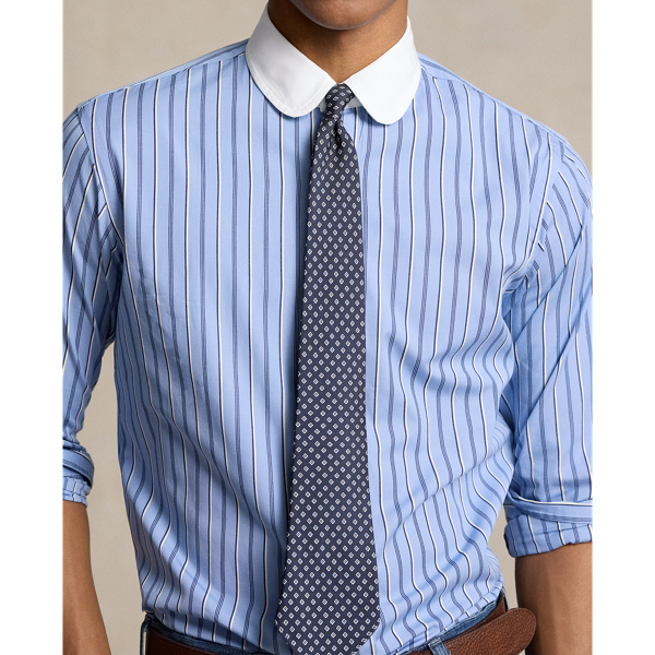 Gestreiftes Classic-Fit Popelinehemd