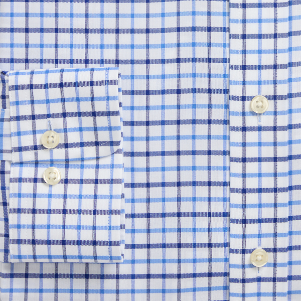 White/Blue Multi Custom Fit Plaid Pinpoint Oxford Shirt Polo Ralph Lauren 8