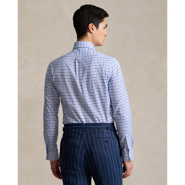 White/Blue Multi Custom Fit Plaid Pinpoint Oxford Shirt Polo Ralph Lauren 5