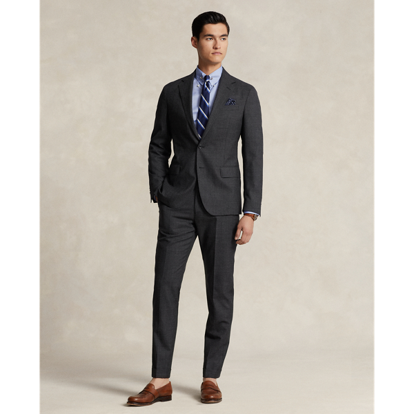 Polo Soft Tailored Glen Plaid Wool Suit