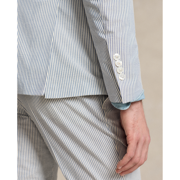 Vintage Blue/Vintage Crea Polo Soft Tailored Seersucker Jacket Polo Ralph Lauren 7