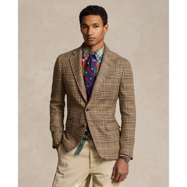 Tan/Brown Polo Soft Tailored Glen Plaid Sport Coat Polo Ralph Lauren 1