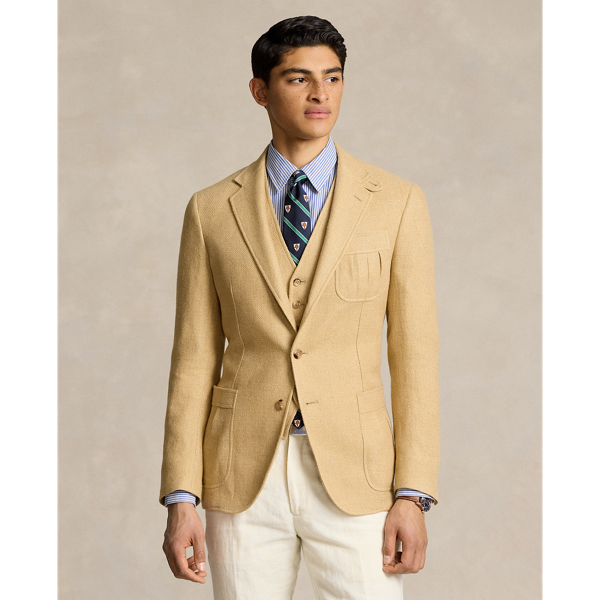 Tan Polo Soft Tailored Linen-Blend Jacket Polo Ralph Lauren 1