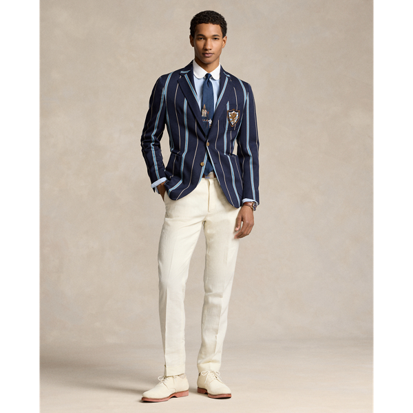 Navy/White/Blue Polo Soft Tailored Wool Cricket Blazer Polo Ralph Lauren 4
