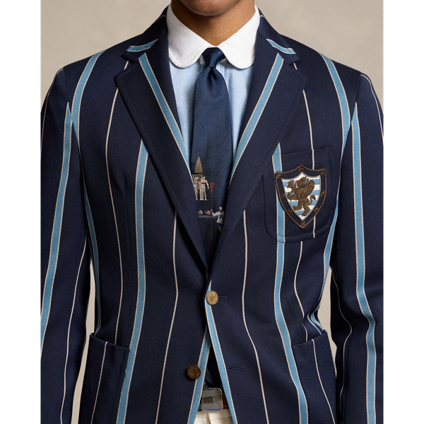Navy/White/Blue Polo Soft Tailored Wool Cricket Blazer Polo Ralph Lauren 6