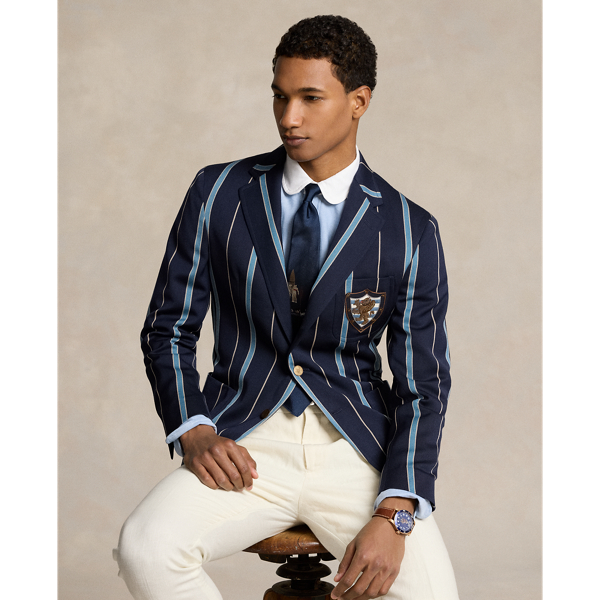 Navy/White/Blue Polo Soft Tailored Wool Cricket Blazer Polo Ralph Lauren 8