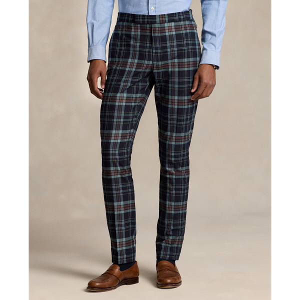 Patchwork Plaid Suit Trouser