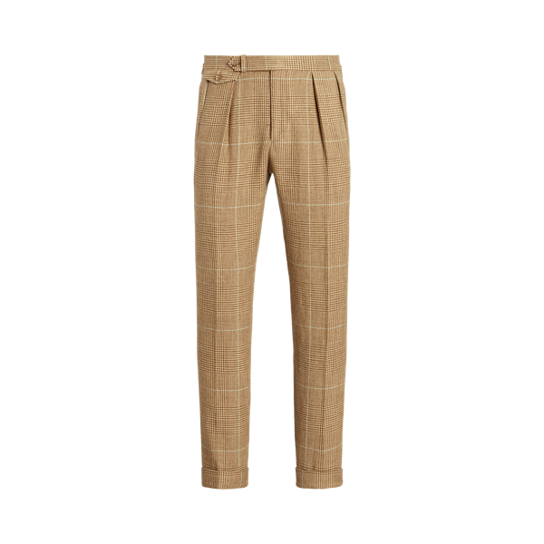 Pleated Plaid Wool Suit Trouser Ralph Lauren