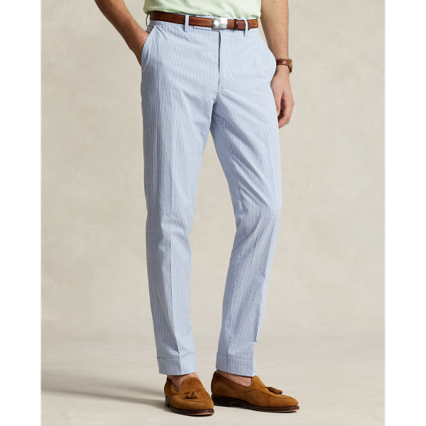Anzughose aus Seersucker Polo Ralph Lauren in Strahlend Blau/Wei&szlig; 4