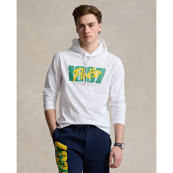 White Logo Jersey Hooded T-Shirt Polo Ralph Lauren 1