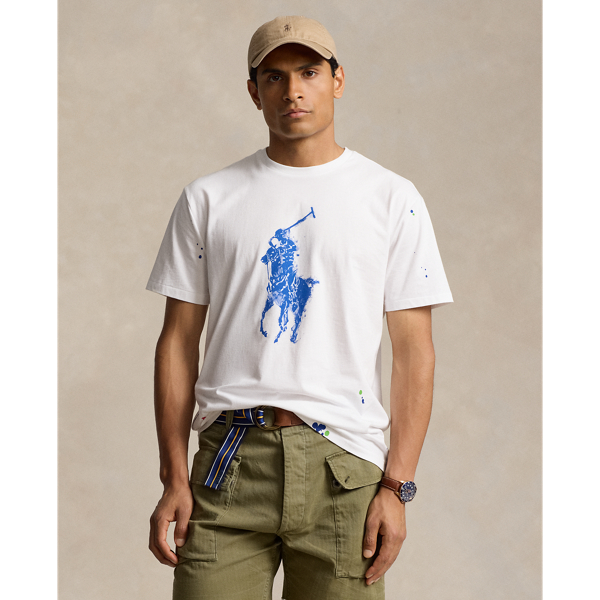 White Classic Fit Big Pony Jersey T-Shirt Polo Ralph Lauren 1