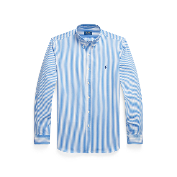 Slim Fit Striped Stretch Poplin Shirt