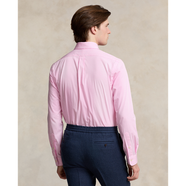 Slim Fit Striped Stretch Poplin Shirt