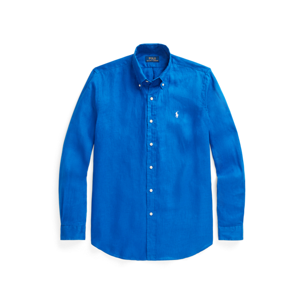 Heritage Blue Classic Fit Linen Shirt Polo Ralph Lauren 2