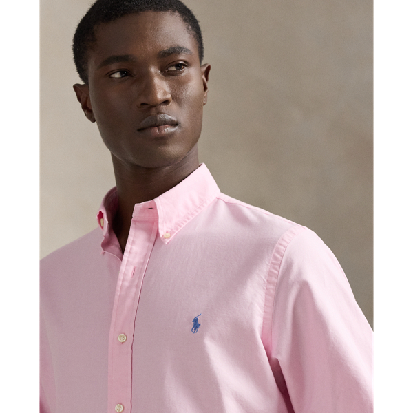 Carmel Pink Classic Fit Garment-Dyed Oxford Shirt Polo Ralph Lauren 6