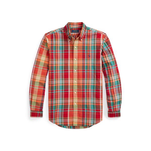 Classic Fit Plaid Oxford Shirt